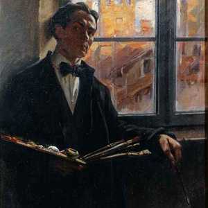 Salvarani Arcangelo autoritratto nello studio - Arcangelo Salvarani