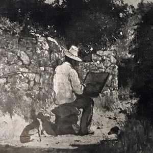 Cecconi Eugenio che dipinge di Giovanni Fattori - Eugenio Cecconi