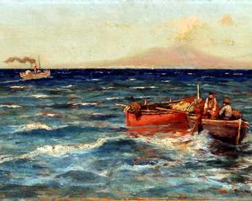 Raimondi Elviro - Vesuvius seen from Capri