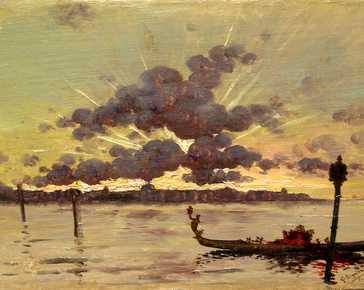 Signorini Giuseppe - Gondola in Venice