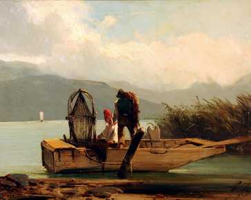 Fasanotti Gaetano - Fishermen on the lake