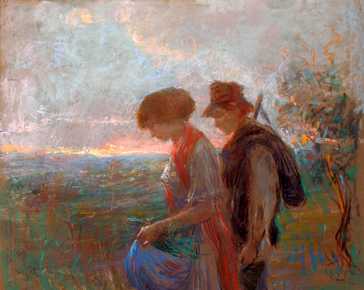 Spagnolo Gaetano - The return from work in the fields