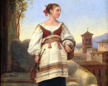 Dubois Etienne - The peasant girl at Celio