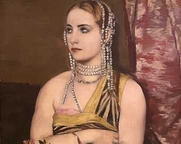 Bernard Emile  - Elisabeth with the pearl necklace / Turkish lady