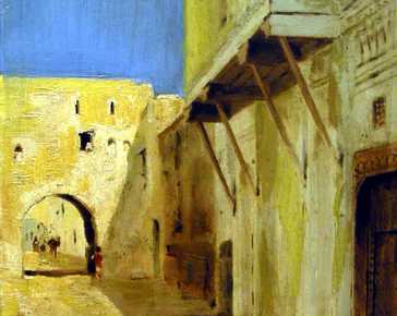 Brambilla Ferdinando - A street in Tetuan, Morocco