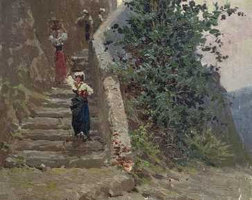Adelchi De Grossi - The Phoenician Steps (La Scala Fenicia),  Capri 