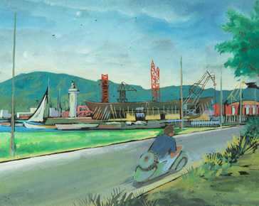 Thayaht  - The harbor of Marina di Carrara