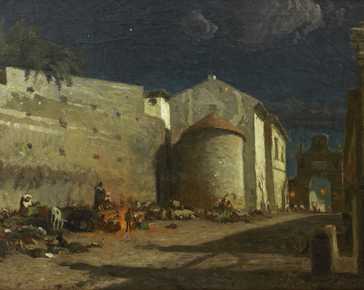 Olof Per Ulrik Arborelius - Albano Laziale, the shepherds in Porta Romana