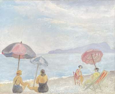 Bathers in Monterosso - Lilloni Umberto