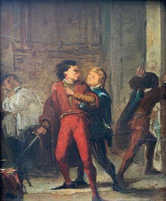Lorenzino de 'Medici takes refuge in the church - (attribuito) Faccioli Silvio 