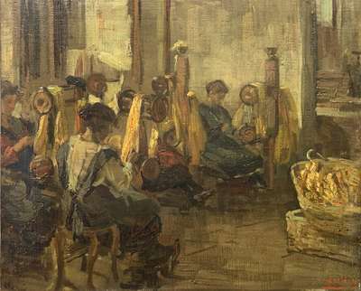 The interior of the spinning mill - Milesi Alessandro