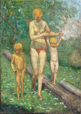 In the garden - Tedeschi Giovanni Battista 