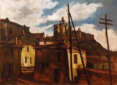 View of a village (Puglia?)  - Antonelli Cesare
