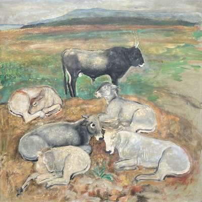 Bull with oxen - Dazzi Arturo 