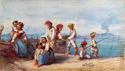 Famiglia di pescatori a Capri - Carelli Gabriele