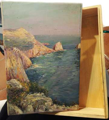 Painted box: Capri. L. Caflisch & C. Naples - 