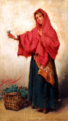 The girl who sells violets - Guerra Achille