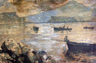 Pescatori nel Golfo di Napoli - Pratella Attilio