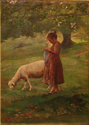 The shepherdess - Sottocornola Giovanni