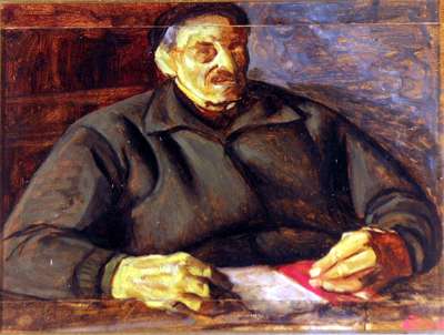 Man with red book - Acci Giovanni