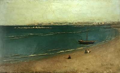 Spiaggia con barca * - Bianchi Luigi