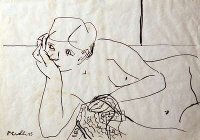 Female nude - Birolli Renato