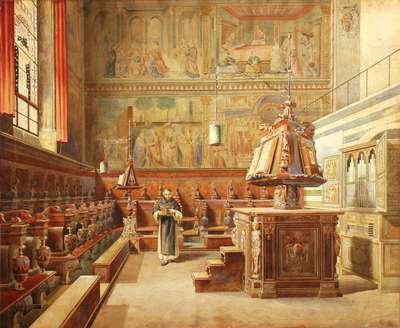 Interior of the choir in the Basilica of Santa Maria Novella, Florence - 